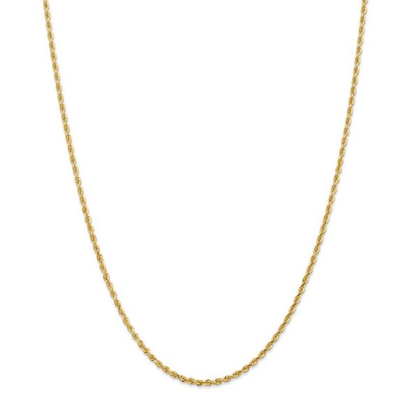 2.25mm, 14k Yellow Gold, D/C Quadruple Rope Chain Necklace, 30 Inch - Picture 3 of 8